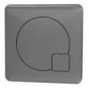 Arezzo Modern Gun Metal Grey Square Flush Plate - 70 X 70mm -Victorian Plumbing Shop azsqggl