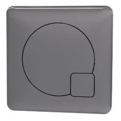 Arezzo Modern Gun Metal Grey Square Flush Plate - 70 X 70mm