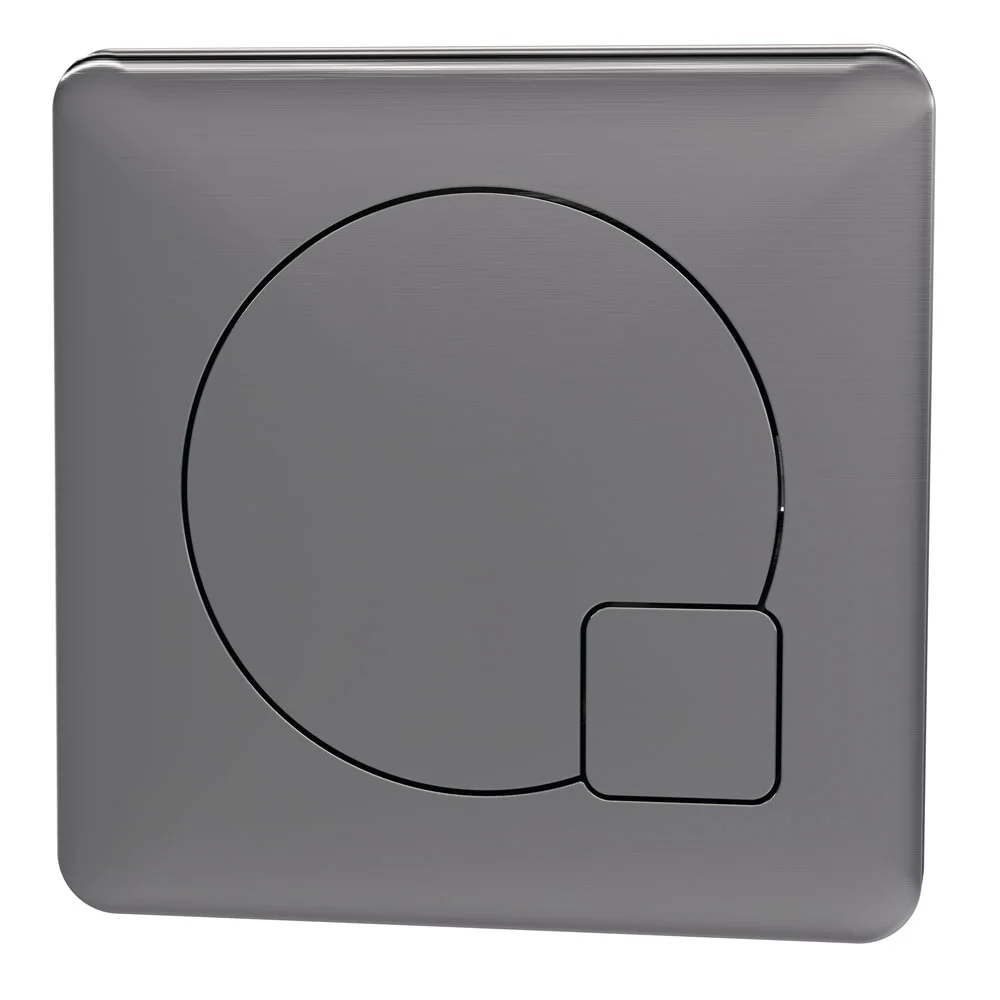 Arezzo Modern Gun Metal Grey Square Flush Plate - 70 X 70mm 3 Arezzo Modern Gun Metal Grey Square Flush Plate - 70 X 70mm