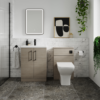 Arezzo Concealed WC Cistern With Matt Black Square Flush Plate