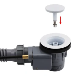 Arezzo Matt White Bath Pop-up Waste & Overflow 7 Arezzo Matt White Bath Pop-up Waste & Overflow -Victorian Plumbing Shop azwhtbwd2