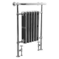 Bampton Traditional 960 X 675mm Heated Towel Radiator - Chrome