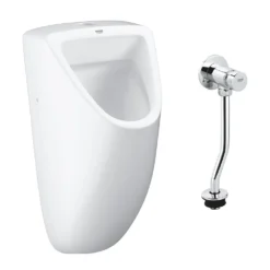 Grohe Bau Ceramic Urinal + Manual Flush Valve -Victorian Plumbing Shop baupk1 l