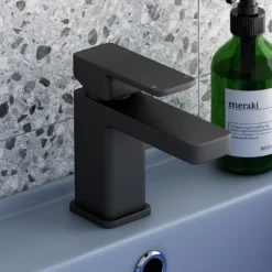 Toreno Modern Black Basin Mono Mixer Tap -Victorian Plumbing Shop blt7132 d6