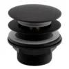 Arezzo Matt Black Unslotted Bath Waste With No Overflow 1 Arezzo Matt Black Unslotted Bath Waste With No Overflow -Victorian Plumbing Shop btwblku l