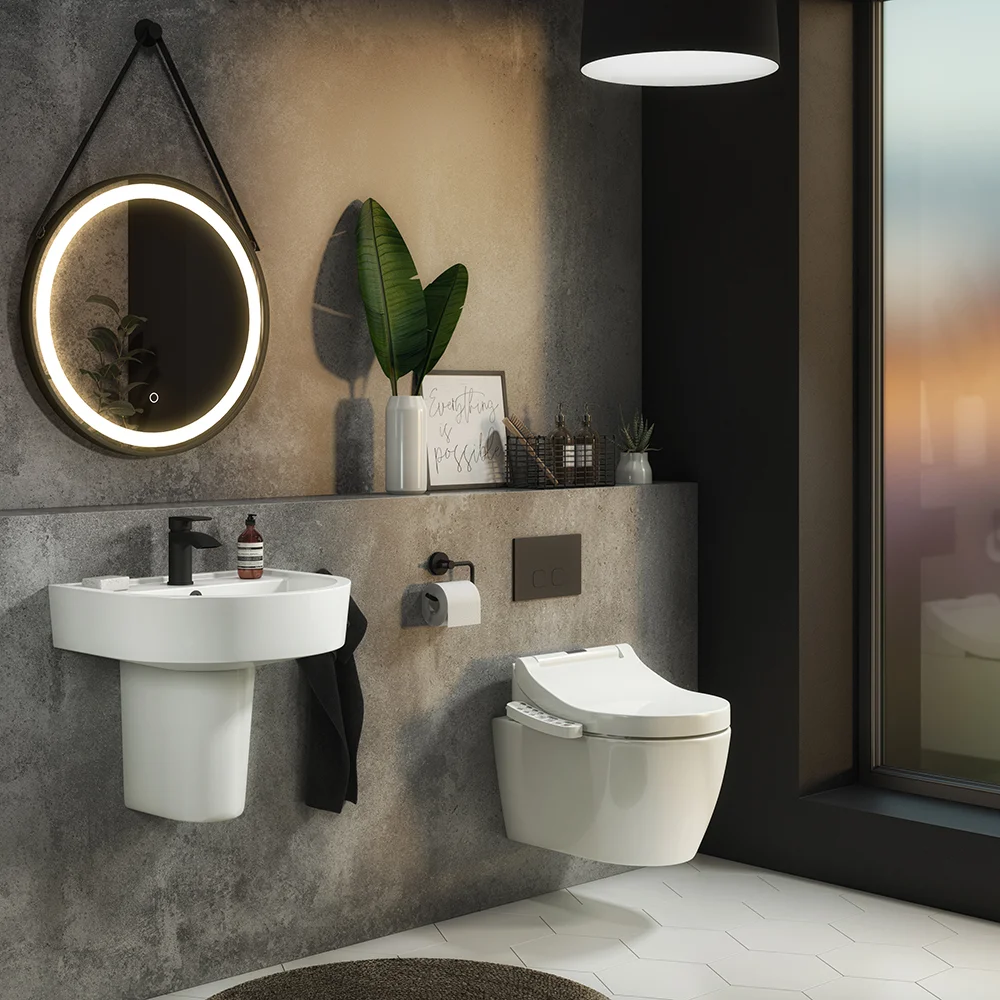 Bianco Wall Hung Smart Toilet With Bidet Wash Function, Heated Seat + Dryer 8 Bianco Wall Hung Smart Toilet With Bidet Wash Function, Heated Seat + Dryer - Image 6