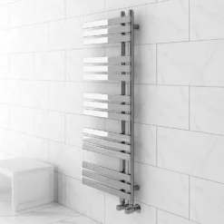 Arezzo Chrome 1200 X 500mm 15 Bars Designer Heated Towel Rail -Victorian Plumbing Shop c12x500b15af d1a