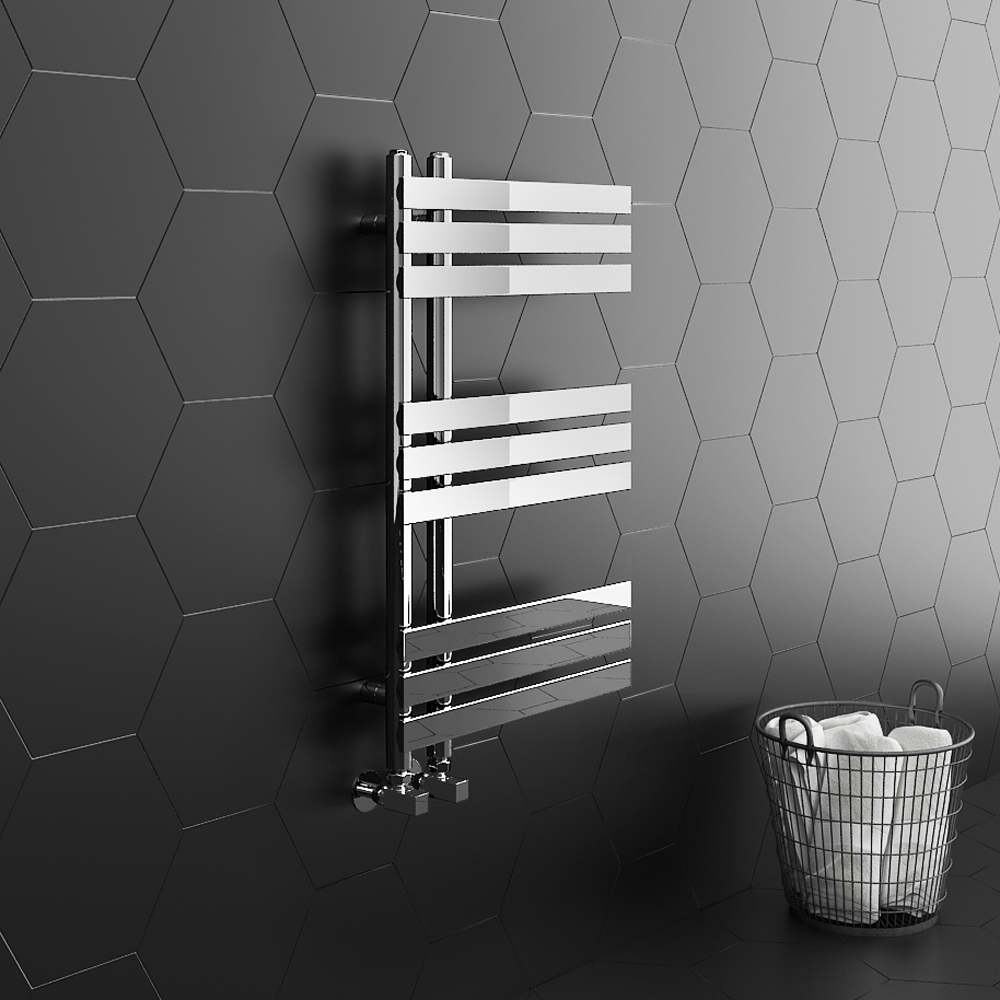 Arezzo Chrome 800 X 500mm 9 Bars Designer Heated Towel Rail 3 Arezzo Chrome 800 X 500mm 9 Bars Designer Heated Towel Rail