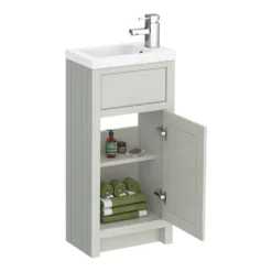 Chatsworth Traditional Cloakroom Vanity Unit Suite - Grey 13 Chatsworth Traditional Cloakroom Vanity Unit Suite - Grey -Victorian Plumbing Shop c900gry d2