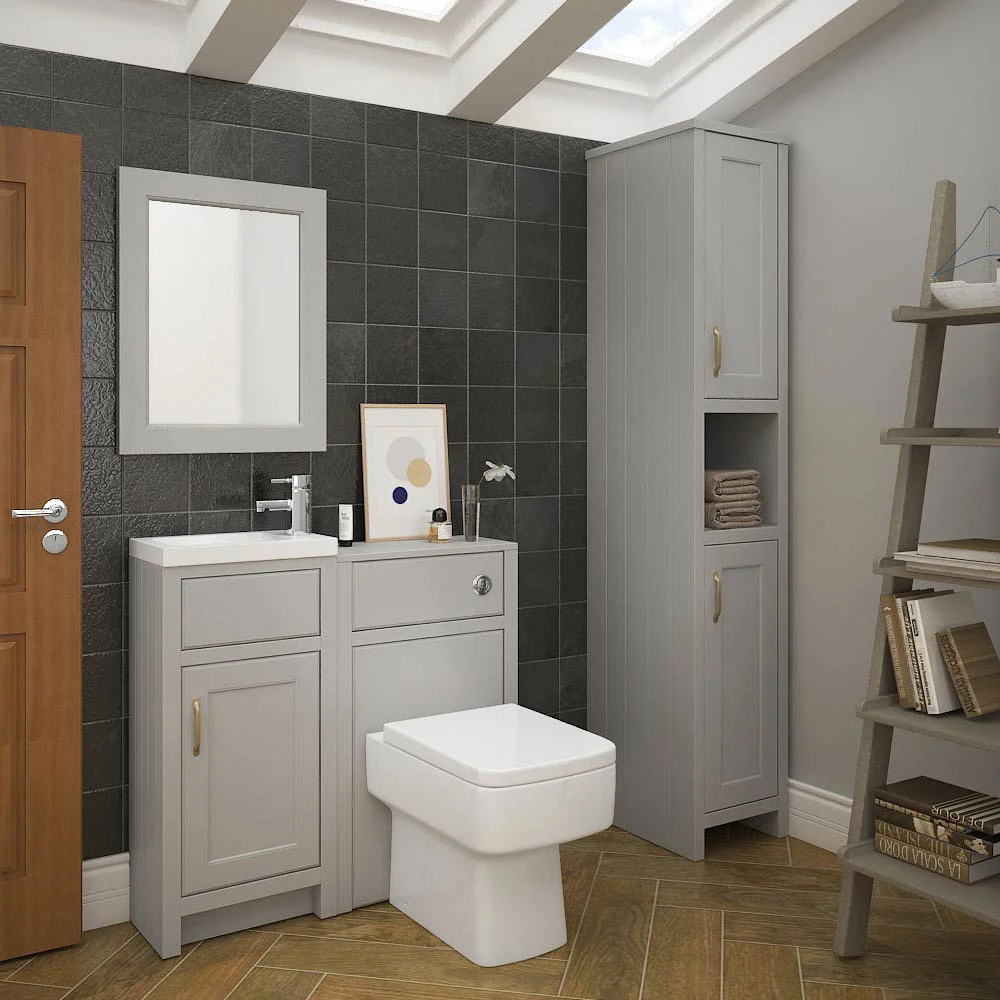Chatsworth Traditional Cloakroom Vanity Unit Suite - Grey 8 Chatsworth Traditional Cloakroom Vanity Unit Suite - Grey - Image 6