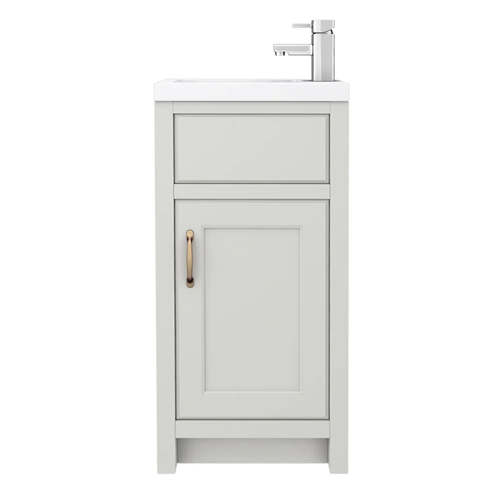 Chatsworth Traditional Cloakroom Vanity Unit Suite - Grey 4 Chatsworth Traditional Cloakroom Vanity Unit Suite - Grey - Image 2