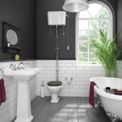 Carlton Traditional High Level Toilet With Soft Close Seat -Victorian Plumbing Shop carhl ok d8