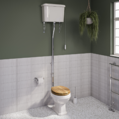Carlton Traditional High Level Toilet With Soft Close Seat -Victorian Plumbing Shop carhl ok lrg1