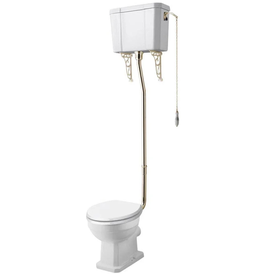 Carlton Gold High Level Traditional Toilet (WC, Cistern + Pan) 3 Carlton Gold High Level Traditional Toilet (WC, Cistern + Pan)