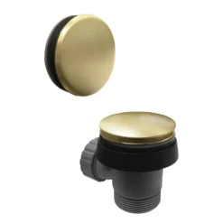 Arezzo Brushed Brass Easy Clean Click Clack Bath Waste With Overflow 11 Arezzo Brushed Brass Easy Clean Click Clack Bath Waste With Overflow -Victorian Plumbing Shop cbw01bb detail1