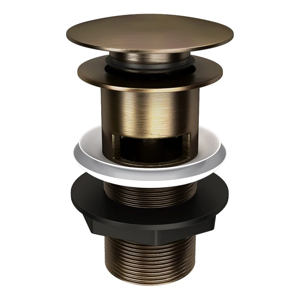 Chatsworth Antique Brass Slotted Click Clack Basin Waste 3 Chatsworth Antique Brass Slotted Click Clack Basin Waste