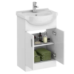 Cove Vanity Unit Cloakroom Suite + Basin Mixer Tap (W1050 X D300mm) -Victorian Plumbing Shop ccstap nw d7