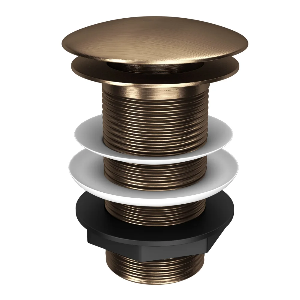 Chatsworth Antique Brass Unslotted Click Clack Basin Waste 3 Chatsworth Antique Brass Unslotted Click Clack Basin Waste