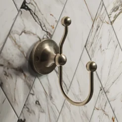 Chatsworth 1928 Antique Brass Traditional Double Robe Hook