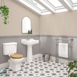 Chatsworth Savoy Traditional Radiator With Crosshead Valves -Victorian Plumbing Shop cht561thfp d1a