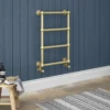 Chatsworth Traditional 498 X 748 Brushed Brass Wall Mounted Heated Towel Rail -Victorian Plumbing Shop chtbb18 nl