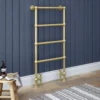Chatsworth Traditional 598 X 1194 Brushed Brass Floor Mounted Heated Towel Rail 2 Chatsworth Traditional 598 X 1194 Brushed Brass Floor Mounted Heated Towel Rail -Victorian Plumbing Shop chtbb19 nl