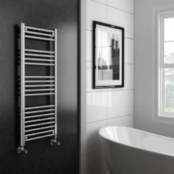 Toreno Heated Towel Rail – Chrome – 500 X 1200mm – Straight Bars -Victorian Plumbing Shop col009 d3a