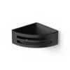 Hib. Black Corner Shower Basket With Removable Tray Black -Victorian Plumbing Shop corner l