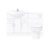 Cove 1250mm Vanity Unit Bathroom Suite + Tap (High Gloss White - Depth 330mm) -Victorian Plumbing Shop cv1250csb n d1
