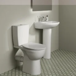 Ideal Standard Eurovit+ Comfort Height Close Coupled Toilet With Soft Close Seat 18 Ideal Standard Eurovit+ Comfort Height Close Coupled Toilet With Soft Close Seat -Victorian Plumbing Shop e218401 d2