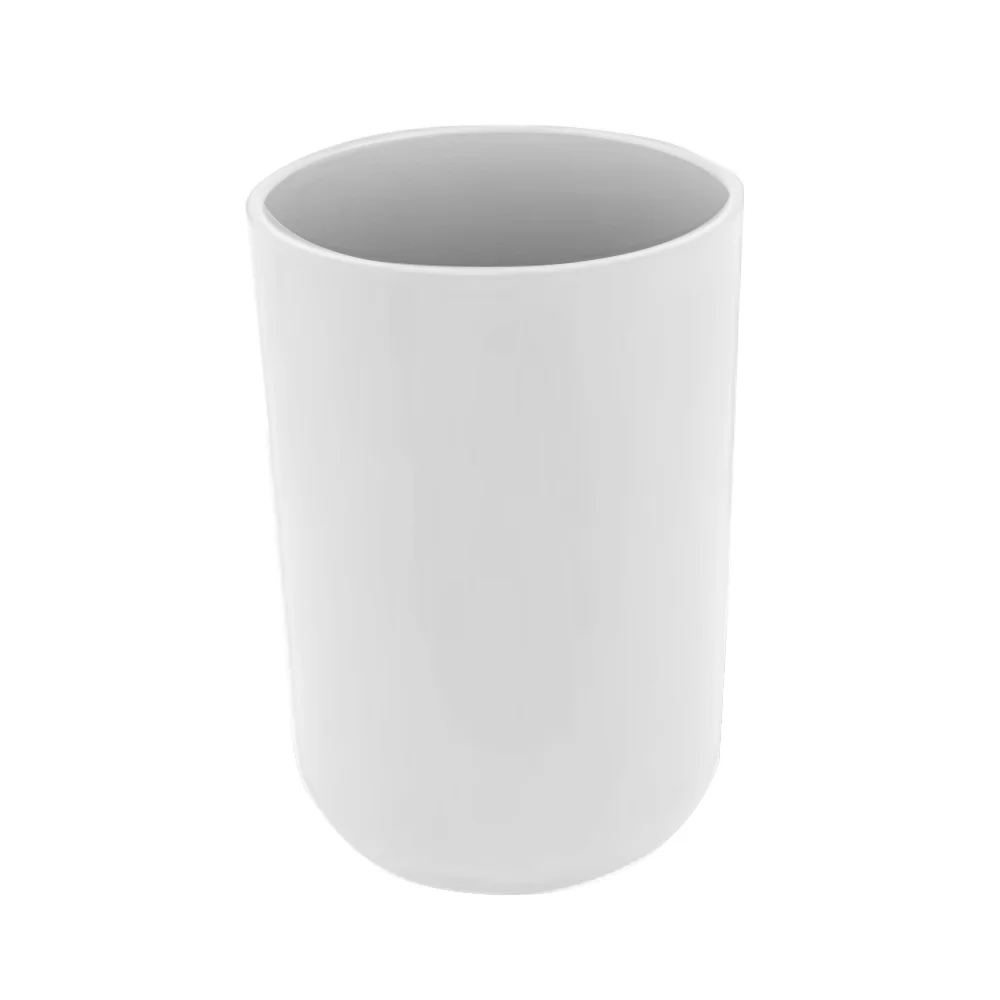 EcoDelux Bamboo Round Tumbler White 2 EcoDelux Bamboo Round Tumbler White