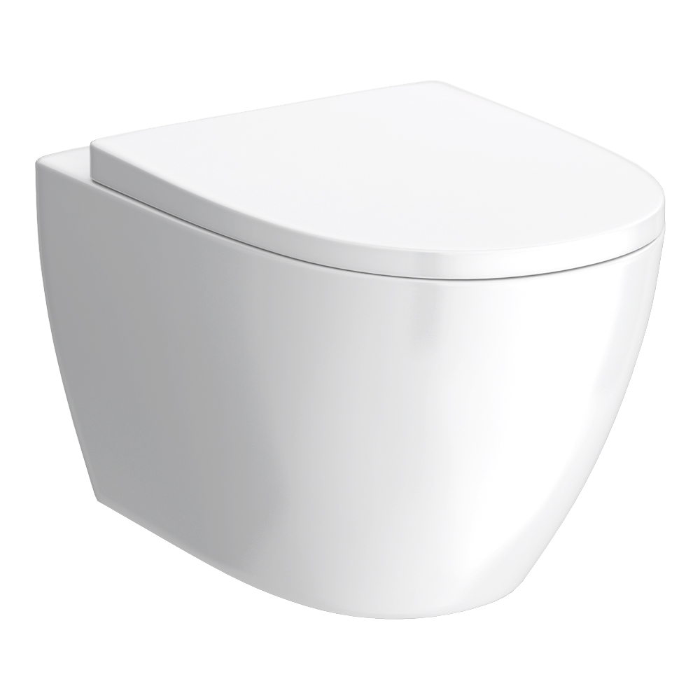 EcoDelux Gloss White WhirlFlush Wall Hung Pan & Soft Close Seat 5 EcoDelux Gloss White WhirlFlush Wall Hung Pan & Soft Close Seat - Image 3