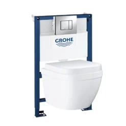 Grohe Rapid SL 0.82m Frame / Euro Compact Rimless Complete WC 5 In 1 Pack -Victorian Plumbing Shop eucom5in1 l1