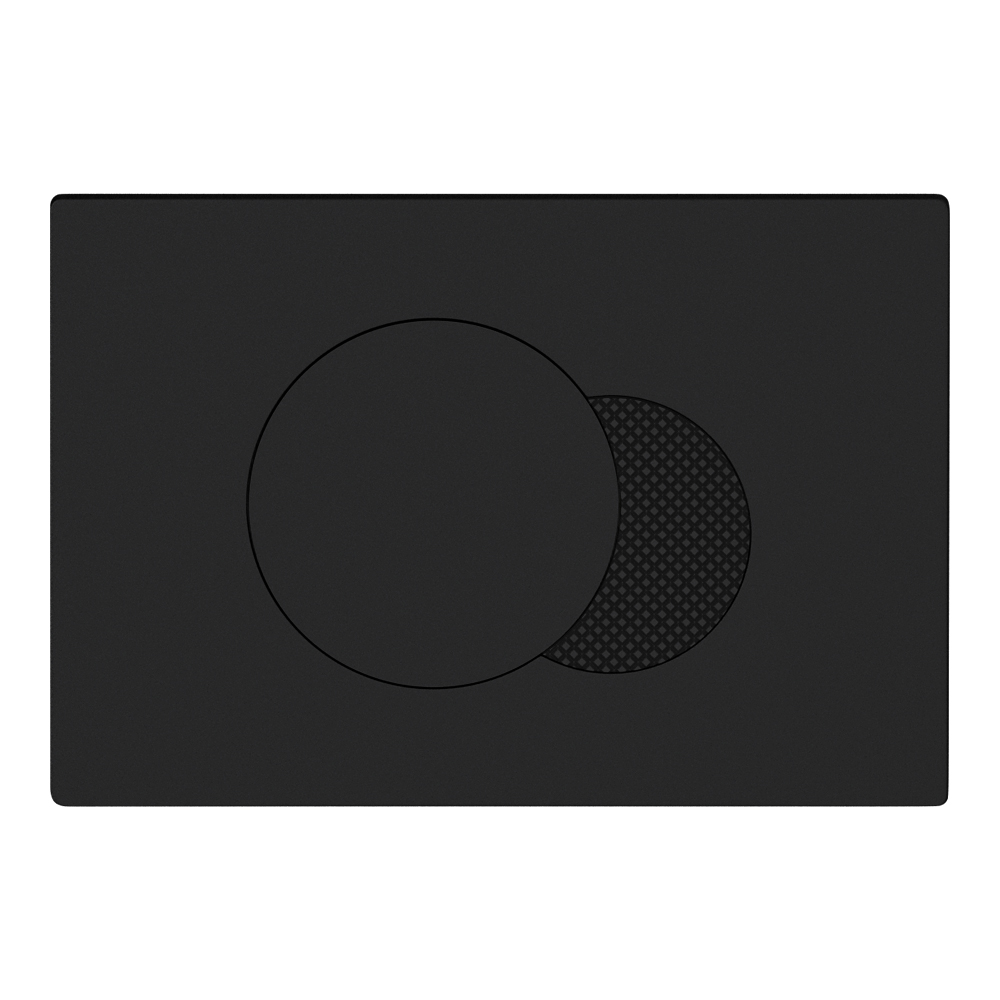 Foundry Compact Top/Front Flush Toilet Frame With Knurled Detail Matt Black Flush - Round Buttons 4 Foundry Compact Top/Front Flush Toilet Frame With Knurled Detail Matt Black Flush - Round Buttons - Image 2