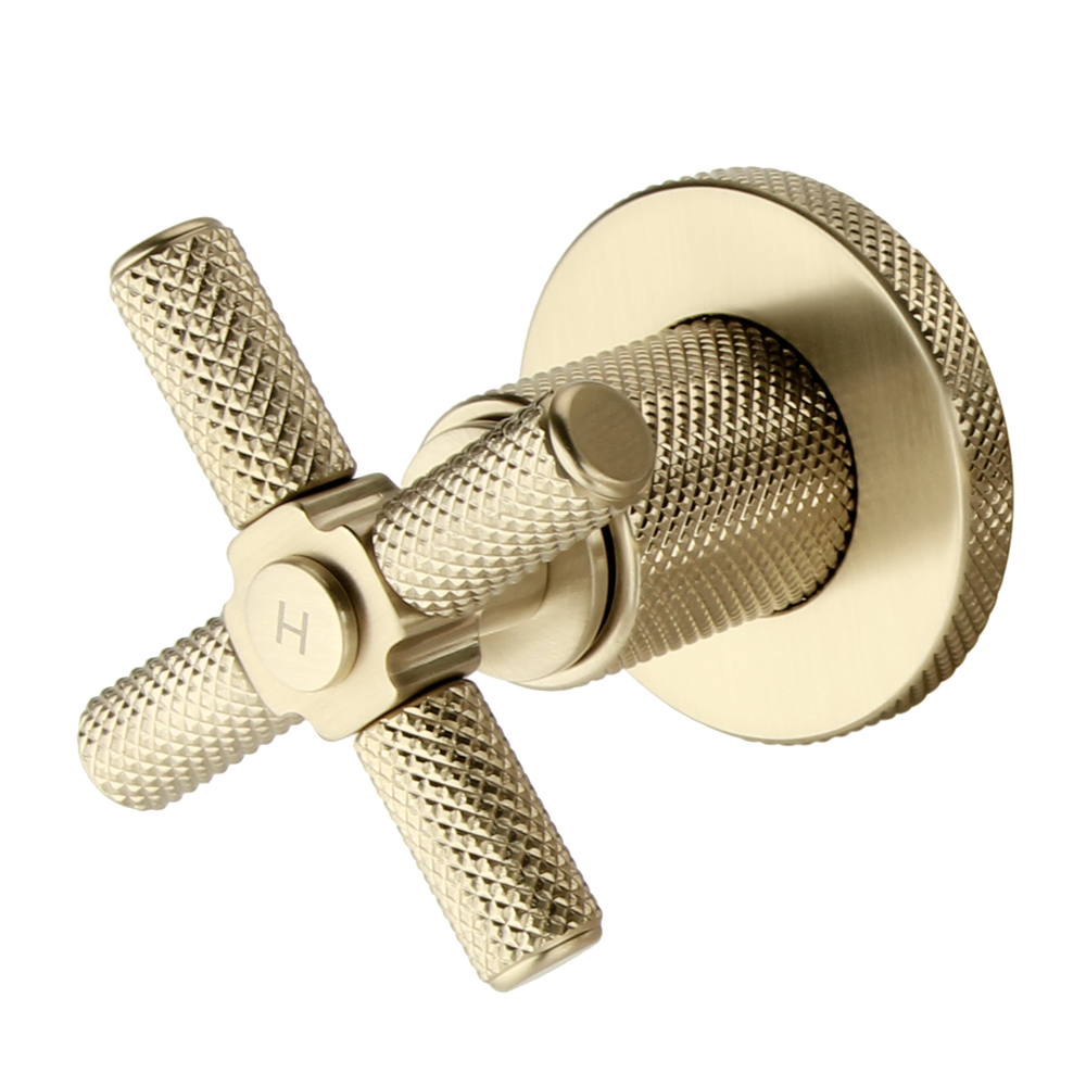 Foundry Wall Mounted 3 Hole Bath Mixer Tap Brushed Brass 4 Foundry Wall Mounted 3 Hole Bath Mixer Tap Brushed Brass - Image 2