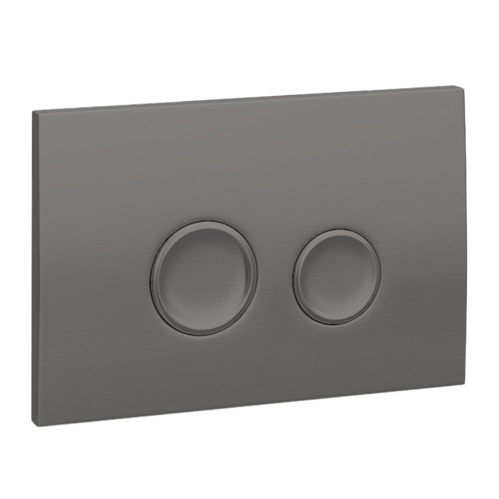 Arezzo Gunmetal Grey Round Button Flush Plate 3 Arezzo Gunmetal Grey Round Button Flush Plate