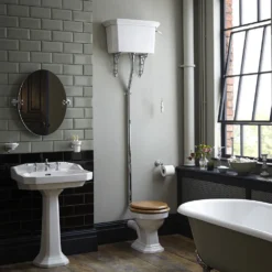 Heritage - Granley High-level WC & Chrome Flush Pack -Victorian Plumbing Shop granhlchr d1