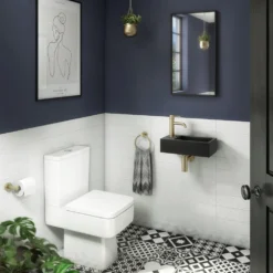 Arezzo Industrial Style Brushed Brass Round Towel Ring -Victorian Plumbing Shop isbbtr d3