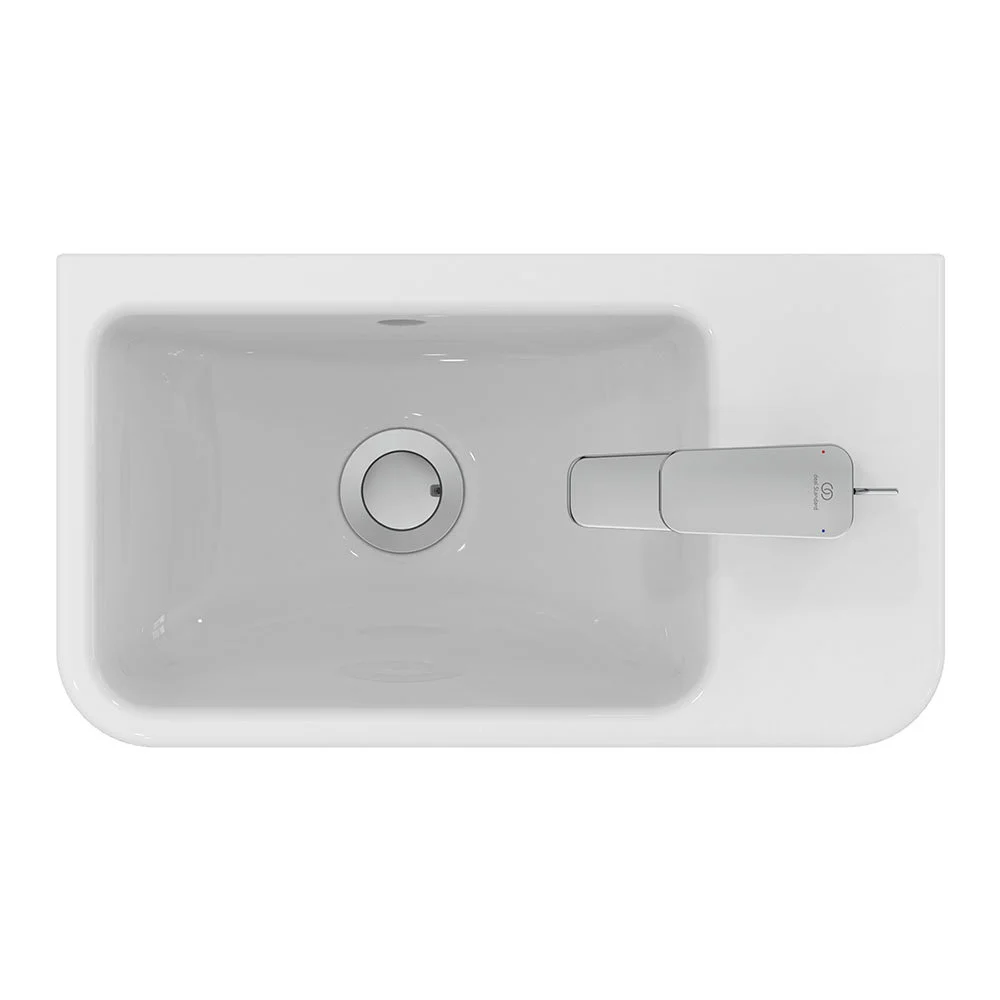 Ideal Standard I.Life S Rimless Toilet + 450mm Wall Hung Basin With Bottle Trap 3 Ideal Standard I.Life S Rimless Toilet + 450mm Wall Hung Basin With Bottle Trap