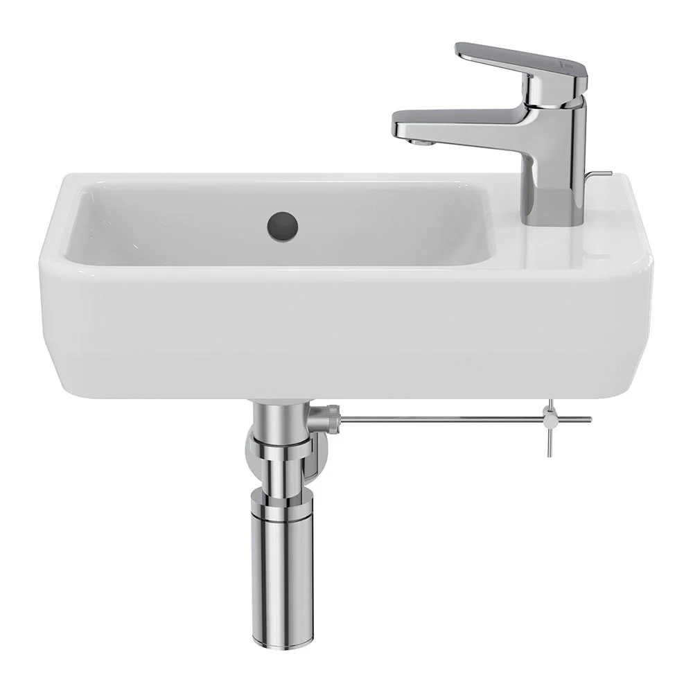 Ideal Standard I.Life S Rimless Toilet + 450mm Wall Hung Basin With Bottle Trap 5 Ideal Standard I.Life S Rimless Toilet + 450mm Wall Hung Basin With Bottle Trap - Image 3