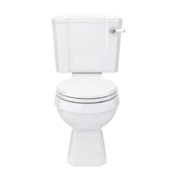 Keswick Traditional Close Coupled Toilet + Soft Close Seat -Victorian Plumbing Shop kes cc wht d6