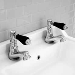 Lancaster Black Traditional Basin Taps -Victorian Plumbing Shop lancasterblacktraditionalbasintapsd1
