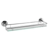 Chatsworth Traditional Chrome & Glass Bathroom Shelf 2 Chatsworth Traditional Chrome & Glass Bathroom Shelf -Victorian Plumbing Shop lh305 l1