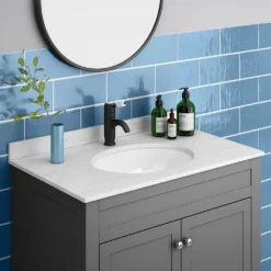 Lancaster Traditional Matt Black Single Lever Mono Basin Mixer Tap -Victorian Plumbing Shop lmb5td8