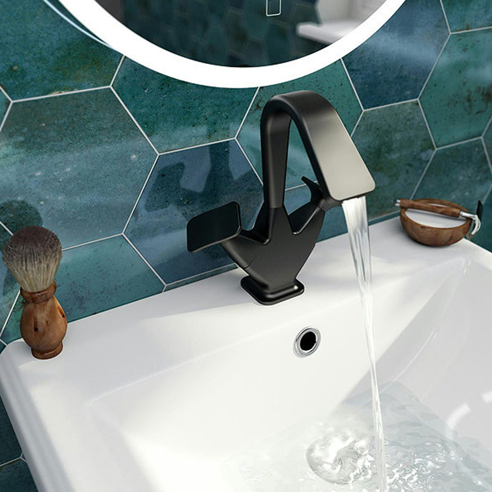 The Bath Co. Lotherton Matt Black Tall Basin Mixer Tap 6 The Bath Co. Lotherton Matt Black Tall Basin Mixer Tap - Image 4