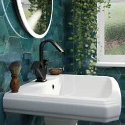 The Bath Co. Lotherton Matt Black Tall Basin Mixer Tap 13 The Bath Co. Lotherton Matt Black Tall Basin Mixer Tap -Victorian Plumbing Shop loth002bk l4