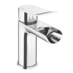 Luna Waterfall Mono Basin Mixer Chrome -Victorian Plumbing Shop lunawaterfallmonobasinmixernl
