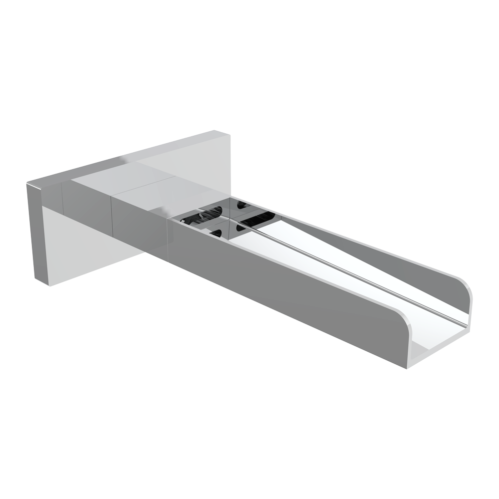 Milan Modern Wall Mounted Waterfall Basin/Bath Spout - Chrome 4 Milan Modern Wall Mounted Waterfall Basin/Bath Spout - Chrome - Image 2