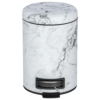 Wenko Onyx Cosmetic 3L Pedal Bin - Marble Effect -Victorian Plumbing Shop marble le