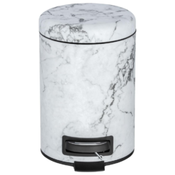 Wenko Onyx Cosmetic 3L Pedal Bin - Marble Effect